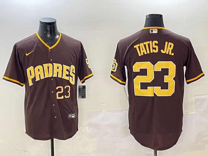 Men San Diego Padres 23 Tatis jr Brown Game 2025 Nike MLB Jersey style 5